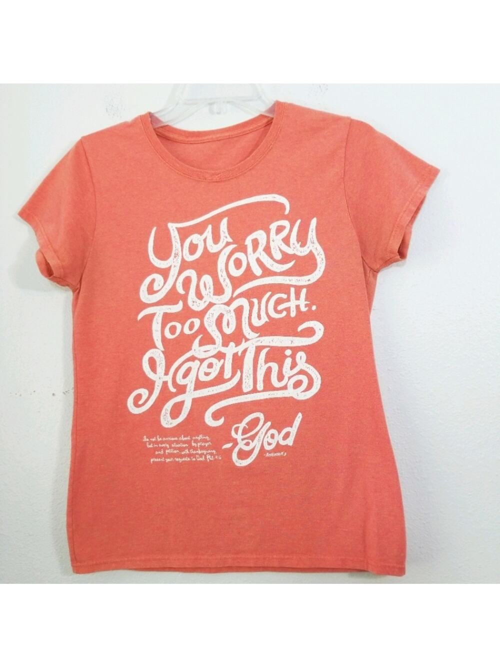 Don't Worry God inspirational graphic T-shirt tee